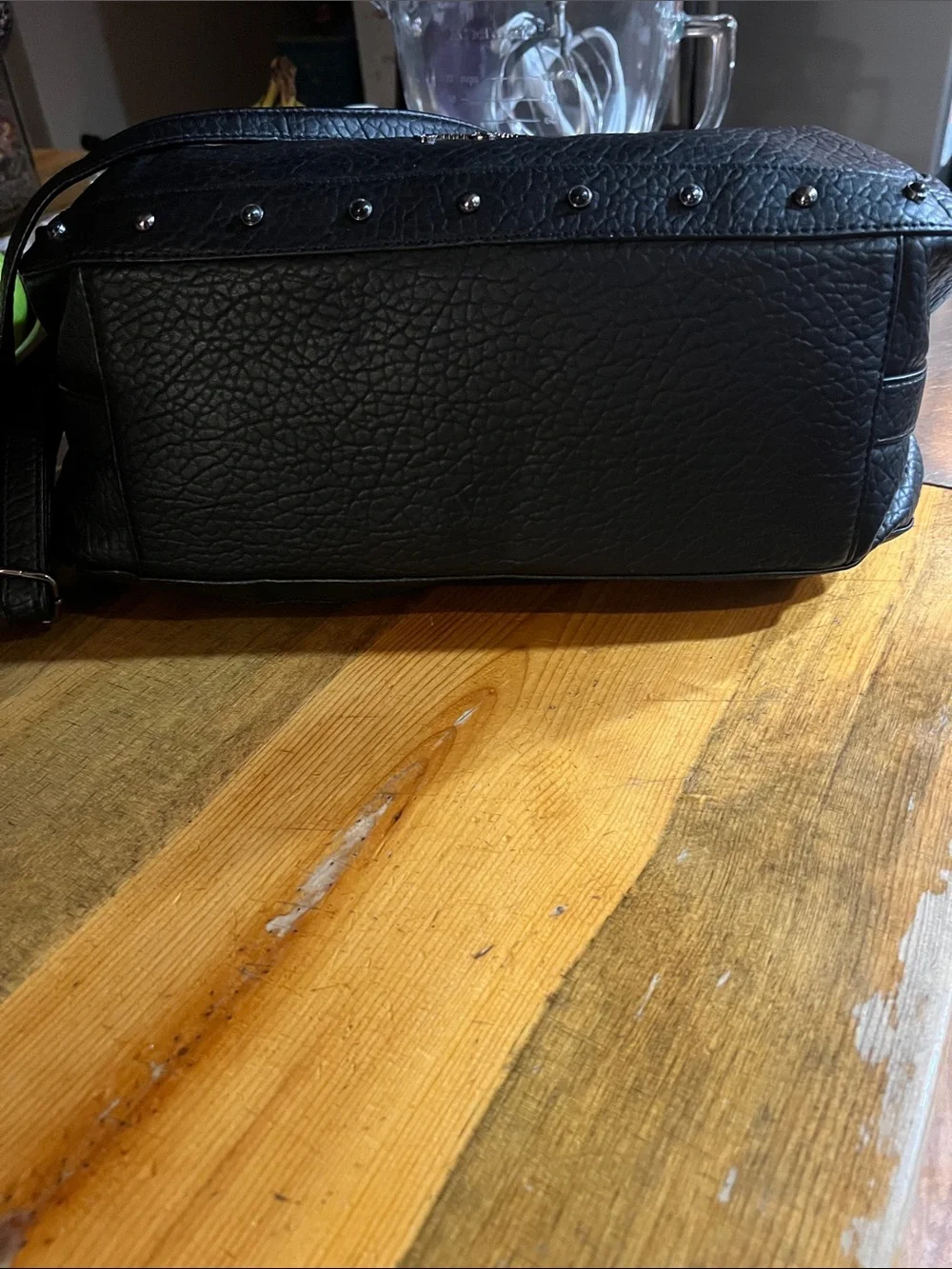 Jessica Simpson Black Pebbled Glenda Satchel Black (meteorite) new with tags